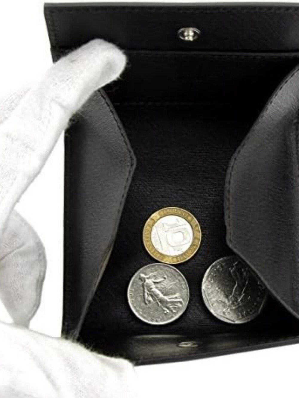 Dunhill Black Leather Coin Purse w/ Branded Box EUC - Picture 4 of 8